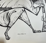 Pair of Brazilian Style Prints of Soldier Figures, Signed