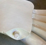 White Wooden Carved Vintage Crab Style Coffee Table Base
