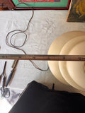 Vintage Floral Sculptural White Pottery Lamp