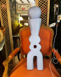 Vintage Light Blue Wooden Mexican Sculpture