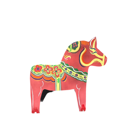 Jumbo Swedish Horse Nordic Hand Painted Sculpture