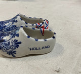 Pair of Blue and White Ceramic Delft Holland Clogs