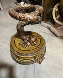 Dolphin Koi Baroque Side Table With Drawer
