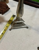 Silver Geometric Tall Standing Candleholder
