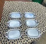 Collection of Miniature Silver Etched Serving Trays- Set of 6