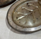 Pair of Silver Leaf Decorative Trays