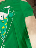 St. Patrick's Day Suit Style Green T-Shirt, Size L