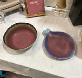 Pair of Purple Handmade Pottery Plates