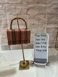 Small Colorful Boho Hand Bag With Bamboo Handle