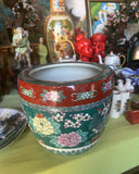 Asian Chinoiserie Medium Size Ceramic Planter
