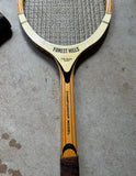 Vintage Collection of Miscellaneous Wooden Tennis Rackets With Guard and Cover