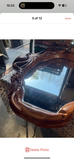 1970s Medium Size Intricate Octopus Hand Carved Wooden Mirror