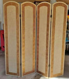 Large Wooden Gold Greek Key Screen