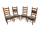 Collection of Farmhouse Wooden Ladderback Chairs With Custom Cushions
