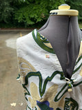 70's Green and White Floral Dress