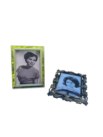 Pair of Vintage Frames With Black and White Portraits