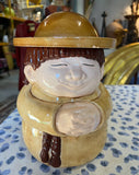 Monk Figure Ceramic Cookie Jar
