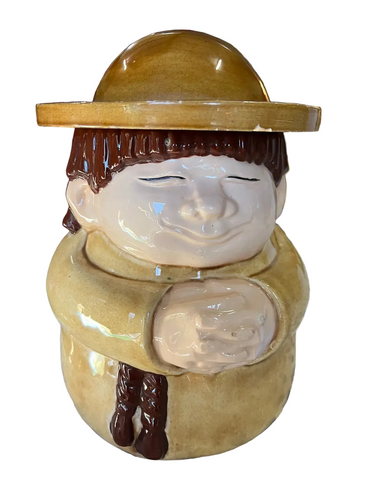 Monk Figure Ceramic Cookie Jar
