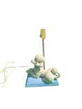 Vintage Ceramic Sitting Poodle Table Lamp