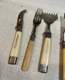 Collection of Silver and White Plastic Serving Utensils- Set of 7