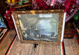 Gold Framed Vintage Print of Women and Piano