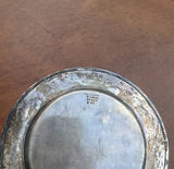 Small Silver Monogrammed Decorative Plate