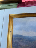 Vintage Landscape Painting in Gold Frame