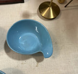 Trio of Small Blue Ceramic Bowls