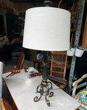 Vintage Metal Work Detailed Table Lamp