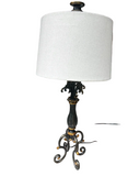 Vintage Metal Work Detailed Table Lamp
