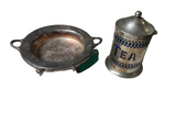 1970s Silver Ashtray and Tea Jar Pair