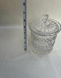 Glass Detailed Jar With Matching Lid