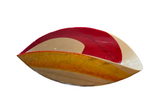 Yellow and Red Folded Murano Decorative Bowl