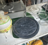 Black Round Marble Serving Cheese Platter