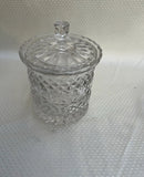 Glass Detailed Jar With Matching Lid
