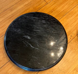 Vintage Black Marble Lazy Susan Serving Piece