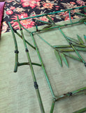 Faux Bamboo Green Decorative Tray
