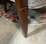 Mid-Century Wooden Chair With Gray Cushioning