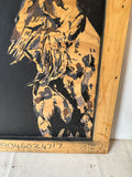 Abstract Wooden Hand Painted Art