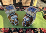Pair of Ceramic Elephant Planters