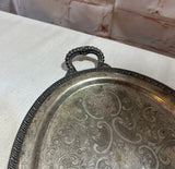 Pair of Large Etched Decorative Trays