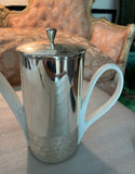 Ceramic Tea Pot With Silver Felted Cover and Lid