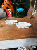 Pair of Small Ceramic White Dishes