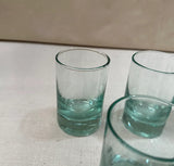 Collection of Blue Ombré Lowball Glasses- Set of 5
