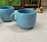 Trio of Blue Ceramic Mugs