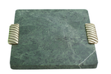 Marble Briard Platter Brass Handles - FREE SHIPPING!