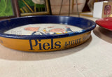 Vintage Blue Round Piels Beer Tray