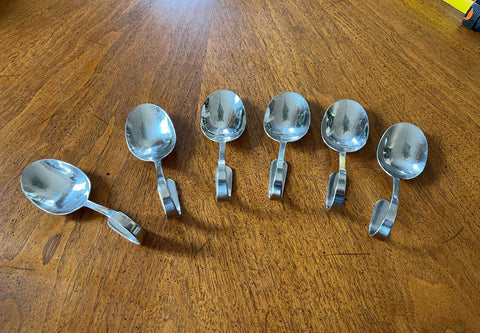 Amuse Bouche Scrolling, Silver, Spoons
