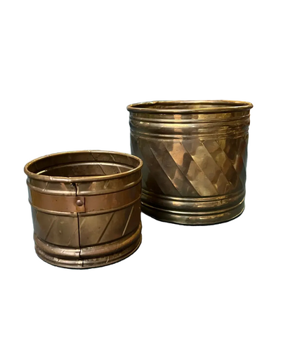 Pair of Small Brass Decorative Catchalls