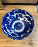 Vintage Ceramic Detailed Blue and White Bowl